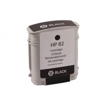 Remanufactured HP 82 (CH565A). High Yield Black Wide Format Ink Cartridge.-1