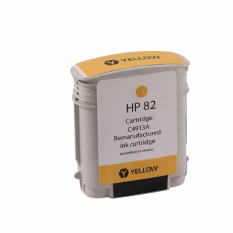 Remanufactured HP 82 (C4913A). High Yield Yellow Wide Format Ink Cartridge-1