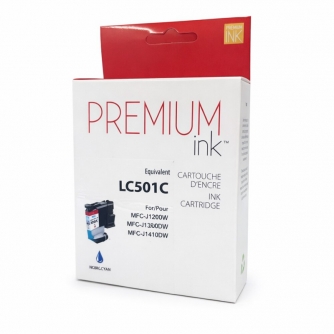 Brother LC501C. Compatible Cyan Ink Cartridge. Premium Ink-1