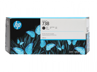 HP 738 (498N8A) - Black DesignJet Ink 300ml-1