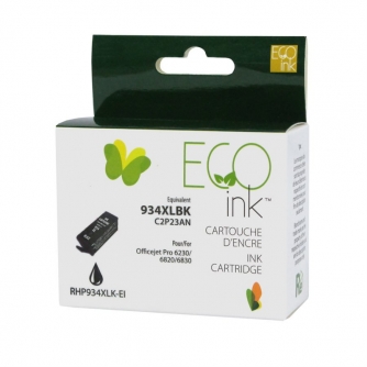 Remanufactured HP 934XL (C2P23AN). Black ink Cartridge High Yield. EcoInk-1