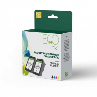 Canon PG-245XL / CL-246XL (8278B006). Remanufactured Black & Color Ink Cartridge High Yield. EcoInk-2