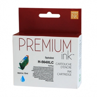 Compatible HP 564XL (CB323WN). Cyan Ink Cartridge High Yield. Premium Ink-1
