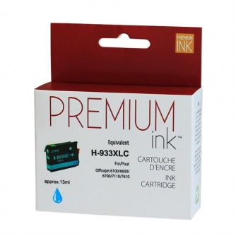 Compatible HP 933XL (CN054AN). Cyan Ink Cartridge High Yield. Premium Ink-1