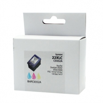 Remanufactured HP 22 (C9352A). Color Ink Cartridge. Premium Ink-1