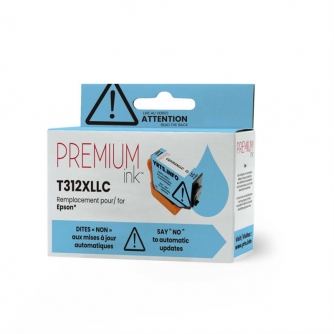 Epson 312XL (T312XL520). Compatible Cyan Ink Cartridge High Yield Pâle. Premium Ink-2