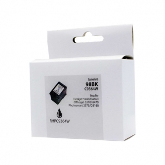 Remanufactured HP 98 (C9364WN). Black Ink Cartridge. Premium Ink-1