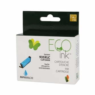 Remanufactured HP 935XL (C2P24AN).Cyan Ink Cartridge High Yield. EcoInk-1