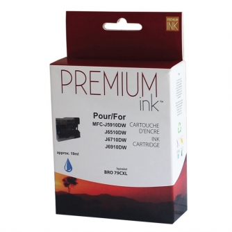 Brother LC79C. Compatible Cyan Ink Cartridge High Yield. Premium Ink-1
