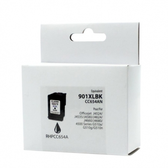 Remanufactured HP 901XL (CC654AN). Black ink Cartridge High Yield. EcoInk-1