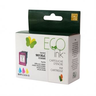 Remanufactured HP 901XL (CC656AN). Color Ink Cartridge High Yield. Premium Ink-1