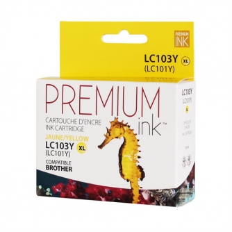 Brother LC103Y. Compatible Yellow Ink Cartridge. Premium Ink-1
