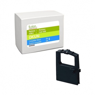 Okidata 42377801 Compatible Black Self-Inking Ribbon Cartridge (6-Pack)-1