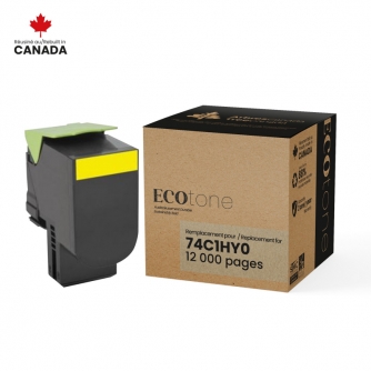 Lexmark 74C1HY0. Remanufactured Yellow Toner Cartridge. High Yield-1