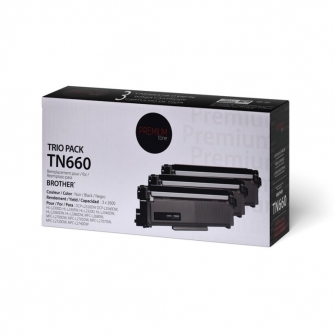 Brother TN660. Compatible Black Toner Cartridge High Yield / Value Pack (3)-2