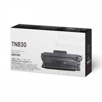 Brother TN830. Compatible Black Toner Cartridge. Premium Tone-8