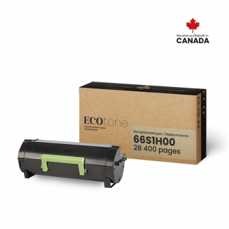 Lexmark 66S1H00. Remanufactured High Yield Black Toner Cartridge Ecotone-1