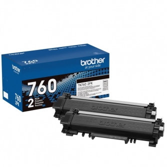Brother TN760 (TN7602PK). Original Black Toner Cartridge High Yield Dual Pack-1