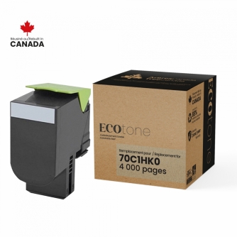 Lexmark 701HK (70C1HK0). Remanufactured Black Toner Cartridge High Yield. Ecotone-1