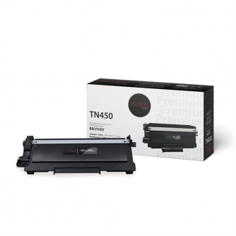 Brother TN450. Compatible Black Toner Cartridge High Yield. Premium Tone-1