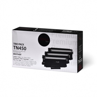 Brother TN450. Remanufactured Black Toner Cartridge High Yield. Ecotone / Value Pack (3)-2