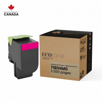 Lexmark 711HM (71B1HM0). Remanufactured Magenta Toner Cartridge High Yield. Ecotone-1