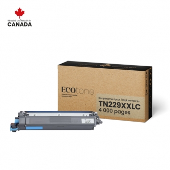 Brother TN229XXLC. Remanufactured Extra High Yield Cyan Toner Cartridge Ecotone-1