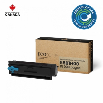 Lexmark 55B1H00. Remanufactured Black ANTI-LOCKOUT Toner Cartridge High Yield. Ecotone-1