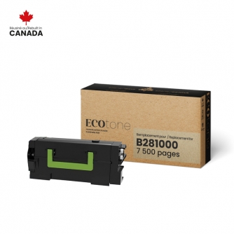 Lexmark B281000. Remanufactured Black Toner Cartridge. Ecotone-1