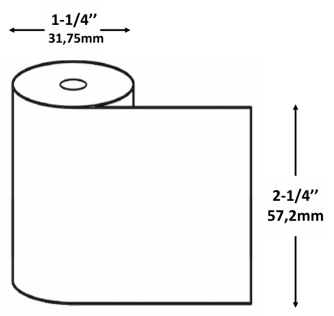 Rouleaux de papier thermique, 2-1/4