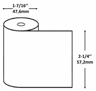 Rouleaux de papier thermique, 2-1/4