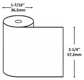 Rouleaux de papier thermique, 2-1/4