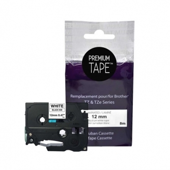 Brother™ TZe231 Noir / Blanc 12mm-1