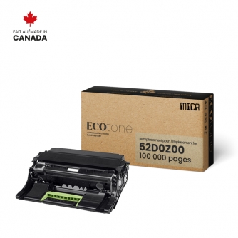 Lexmark 52D0Z00. Tambour MICR (Unité d'imagerie) réusiné. Noir Ecotone-1