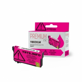 Epson 802XL (T802XL320-S). Cartouche compatible. Rendement élevé. Magenta. Premium Ink