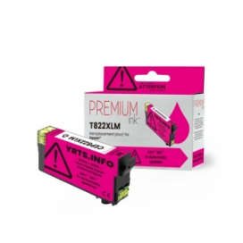 Epson 822XL (T822XL320-S). Cartouche compatible. Rendement élevé. Magenta. Premium Ink