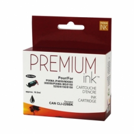 Canon CLI-226BK (4546B001). Cartouche compatible. Noir. Premium Ink