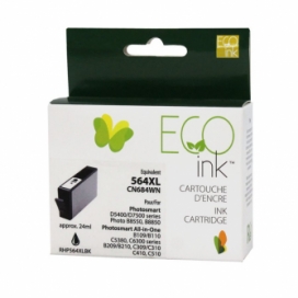 Réusinée HP 564XL (CB321WN). Cartouche d'encre. Rendement élevé. Noir. EcoInk