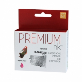 Compatible HP 564XL (CB324WN). Cartouche. Rendement élevé. Magenta. Premium Ink