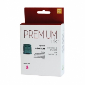 Réusinée HP 940XL (C4908A). Cartouche d'encre. Rendement élevé. Magenta. Premium Ink