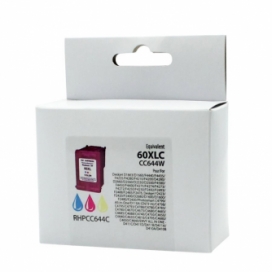 Réusinée HP 60XL (CC644WN). Cartouche d'encre. Rendement élevé Couleur. EcoInk