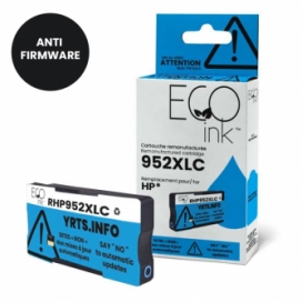 Réusinée HP 952XL (L0S61AN). Cartouche d'encre. Rendement élevé. Cyan. EcoInk