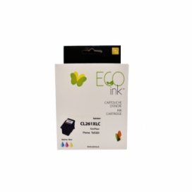 Canon CL-261XL (3724C001). Cartouche réusinée. Rendement élevé Couleur. EcoInk