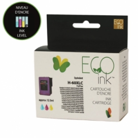 Réusinée HP 60XL (CC644WN). Cartouche d'encre. Rendement élevé Couleur. Premium Ink