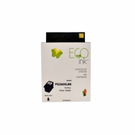Canon PG-260XL (3706C001). Cartouche réusinée. Rendement élevé. Noir. EcoInk