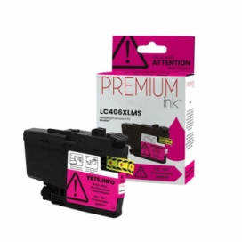 Brother LC406XLM. Cartouche compatible. Rendement très élevé. Magenta. Premium Ink