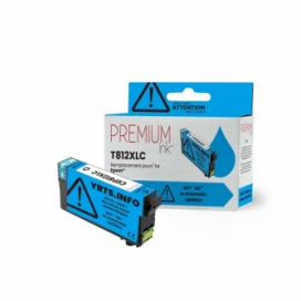 Epson 812XL (T812XL220-S). Cartouche compatible. Rendement élevé. Cyan. Premium Ink