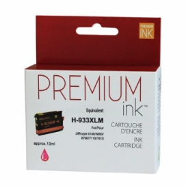 Compatible HP 933XL (CN055AN). Cartouche. Rendement élevé. Magenta. Premium Ink