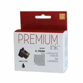 Canon PG-40 (0615B002). Cartouche réusinée. Noir. Premium Ink