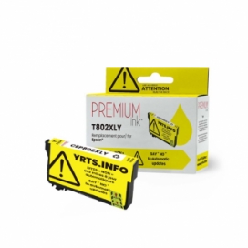 Epson 802XL (T802XL420-S). Cartouche compatible. Rendement élevé. Jaune. Premium Ink